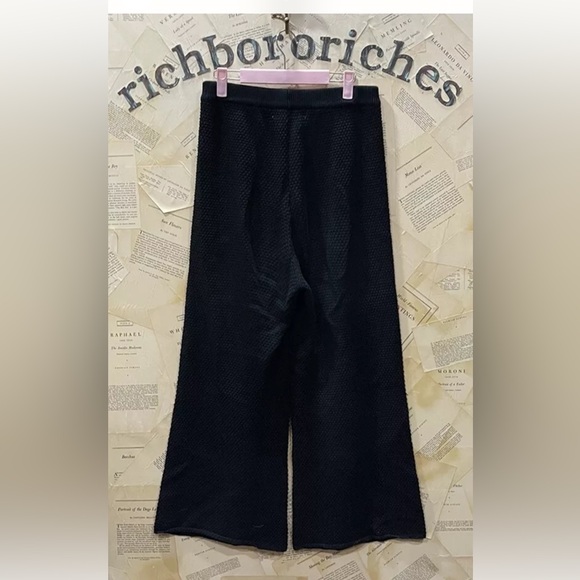 Free People Hailee Sweater Set 2 Piece Waffle Knit Black - Picture 7 of 7